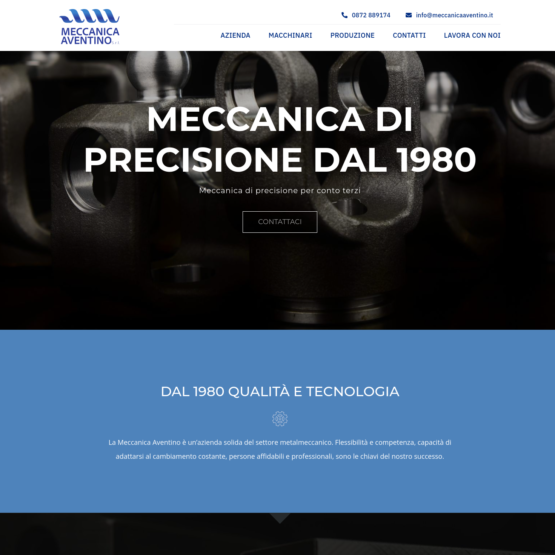 Pagina sito web meccanicaaventino.it