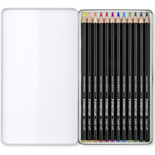 Pastelli super soft design journey scatola metallo da 12 - immagine 2